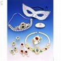 Plastic plated gold or silver  jewellery set