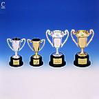 Plastic plated gold or silver trophys