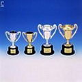 Plastic plated gold or silver trophys 1