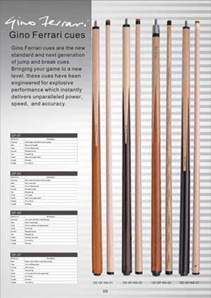 pool cues