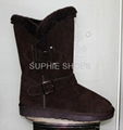 Simple Snow snow warm Winter boots for lady Men buckle