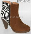 Zebra print high heels ladies dress shoes Ankle Boots 1