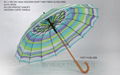 Auto Open Wooden Shaft 16k Umbrella