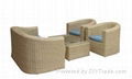 Resin wicker sofa set 4