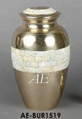 Brass Cremation Urn (Classic Mother of Pearl) !