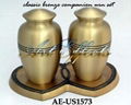 Solid Brass Classic Bronze Companion Urns 1