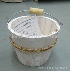 wooden bucket