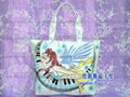 Hand-painted bag - canvas bag - flowers memories 3