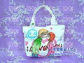 Hand-painted bag - canvas bag - flowers memories 5