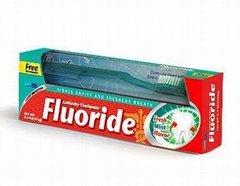 Fluoride Toothpast w/toothbrush 6.4oz