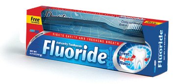 Fluoride Toothpast w/toothbrush 6.8oz
