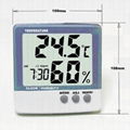 Digital thermometer & Hygrometer with clock