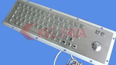 Metal keyboard with trackball 2