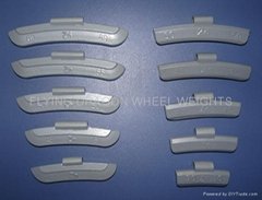Zinc clip on wheel weights