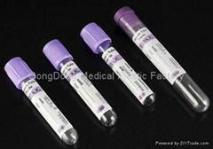 EDTA K2/K3 blood collection tube CE and IS013485 approved (purple cap).