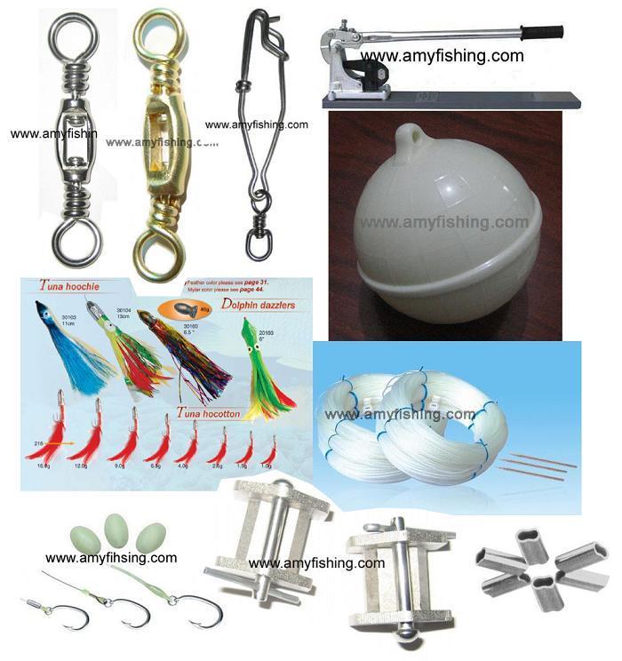 tuna fishing tackle, stainless steel hook, box swivel, sbl snap, long line hook