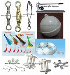 tuna fishing tackle, stainless steel hook, box swivel, sbl snap, long line hook