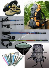 Mountaineering bags, shoes, alpenstocks,walking pole