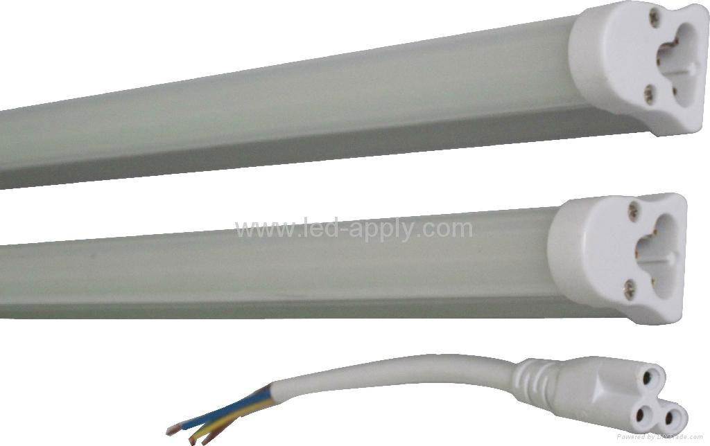 T5 led tube with integrated fixture