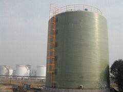 Wound-in-site FRP large tank