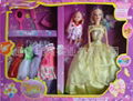 barbie doll w/kelly doll w/7 dress 3