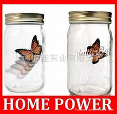 Electronic butterfly in a jar