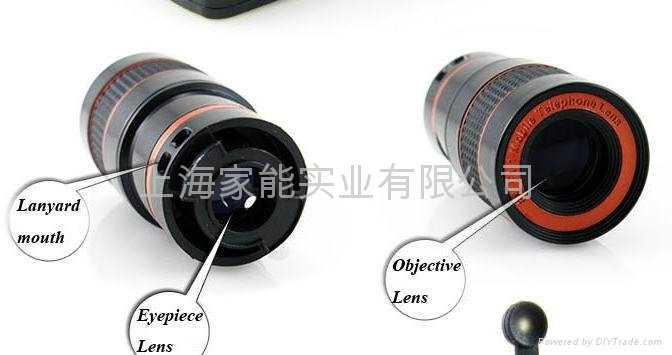 For Smartphone iPhone 4 4G 8X zoom Telescope Lens, For iPhone4 Zoom Lens 3