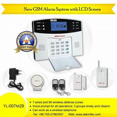 Wireless GSM Home Alarm System with Voice Record, LCD Screen and Keypad