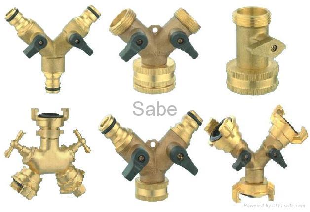 Brass Shut Off Valve With Adapter For Coupling