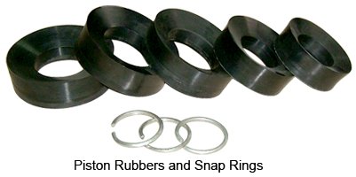 pistons with replacement rubber 3