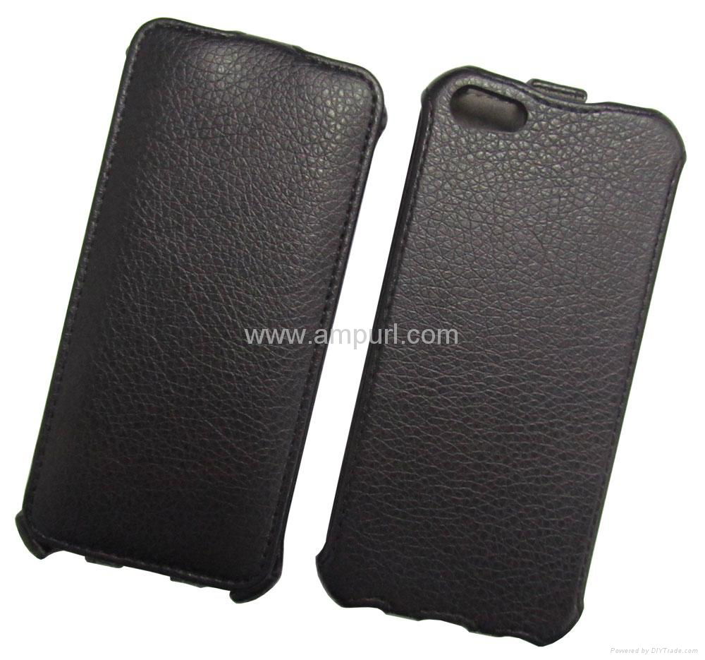 iphone5G-E01 hot shaping leather alloderm brown case