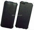 iphone5G-E hot shaping leather alloderm black case 1