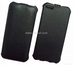 iphone5G-E hot shaping leather alloderm black case