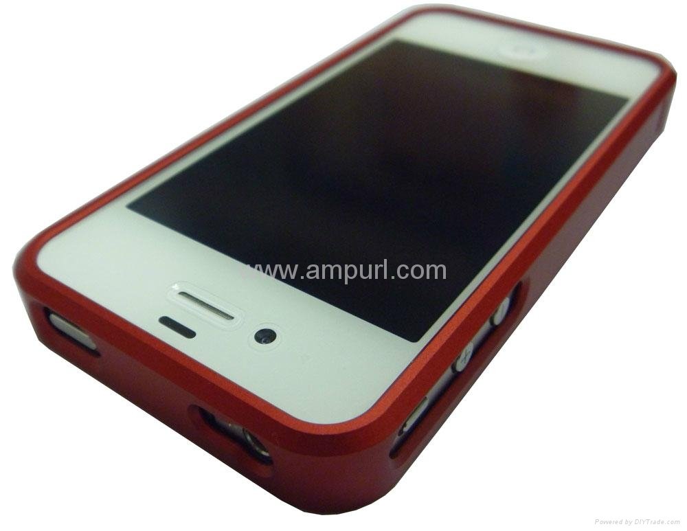 Aluminum case for iphone4G 0.5mm RED 4