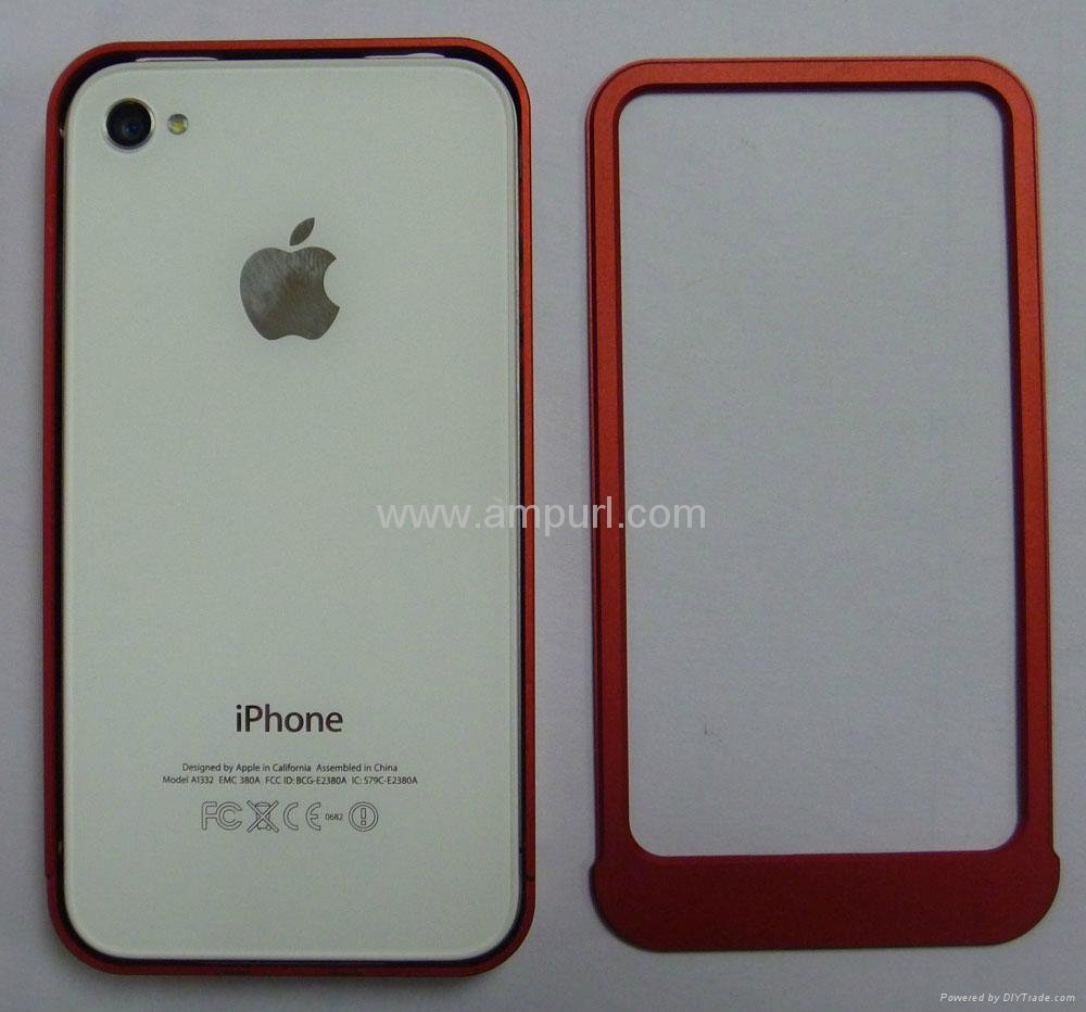 Aluminum case for iphone4G 0.5mm RED 5