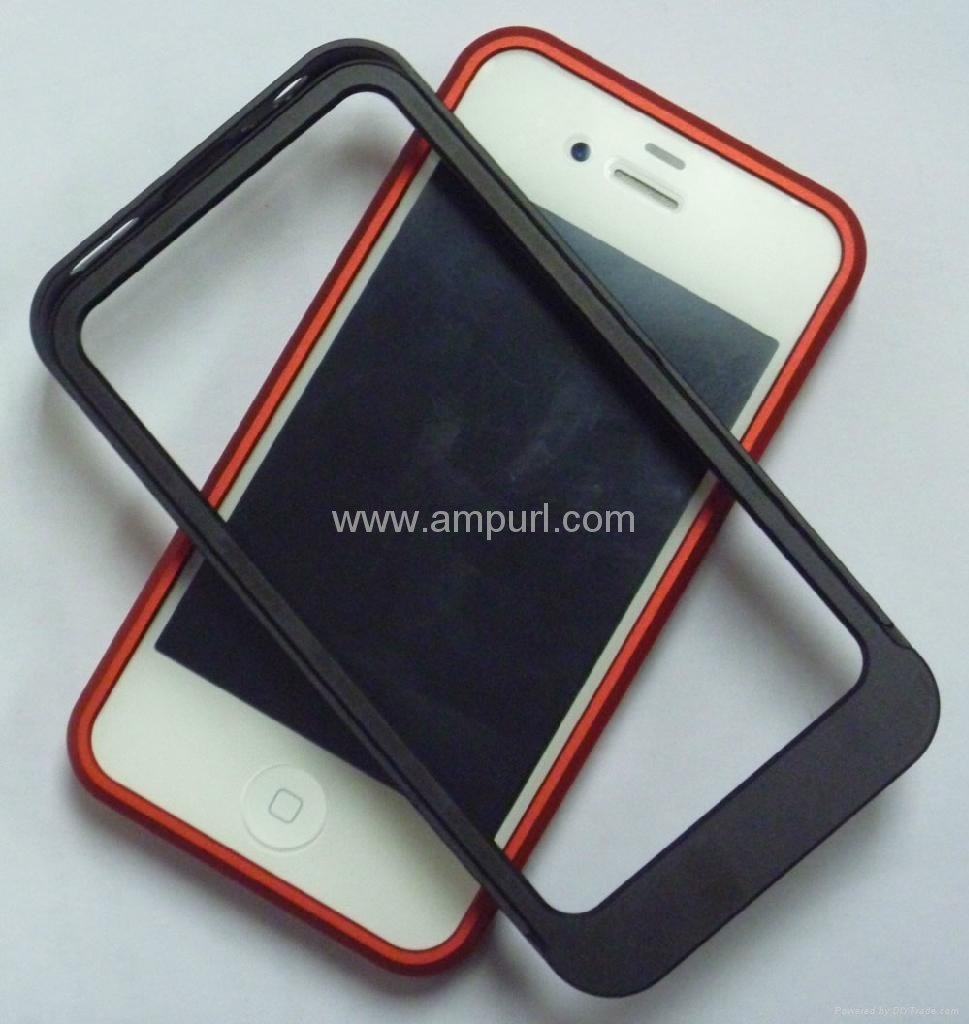 Aluminum case for iphone4G 0.5mm BLACK 3