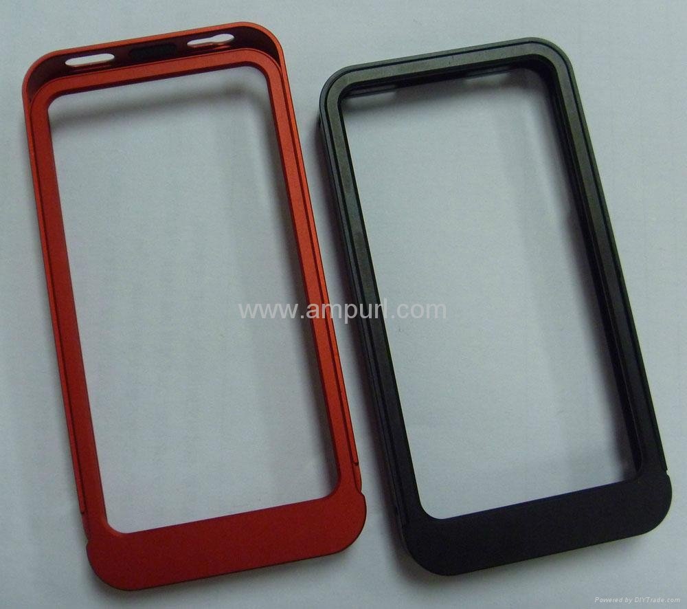 Aluminum case for iphone4G 0.5mm BLACK 5