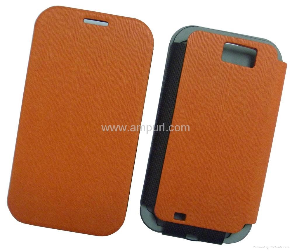 samsung N7100 FR-A hot shaping leather orange case