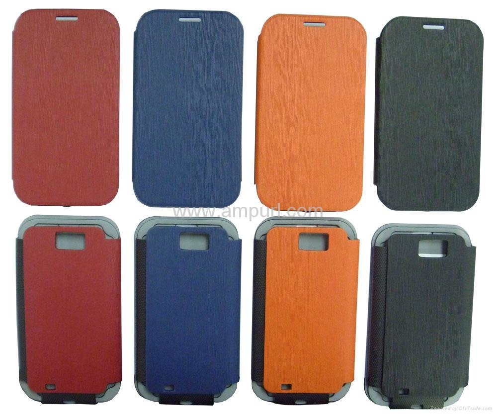 samsung N7100 FR-A hot shaping leather orange case 4