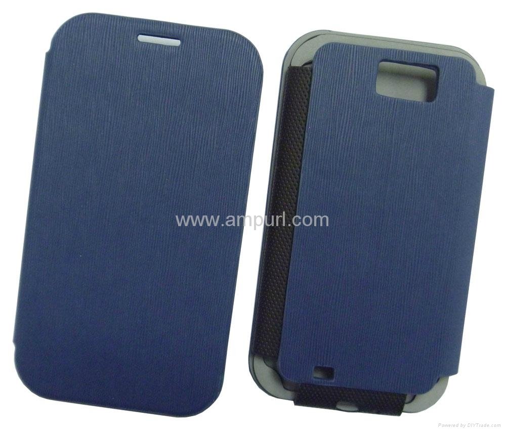 samsung N7100 FR-A hot shaping leather blue case