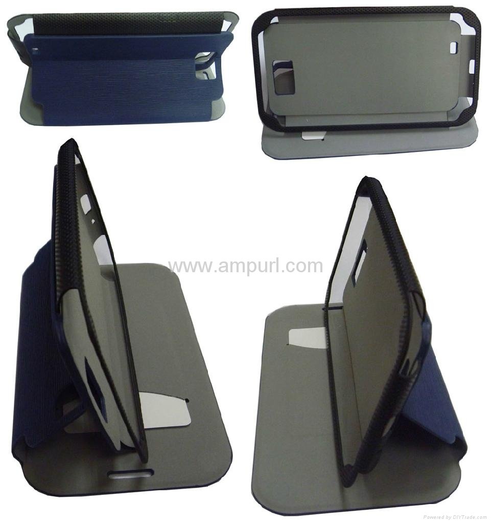 samsung N7100 FR-A hot shaping leather blue case 3