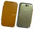 samsung N7100 DC hot shaping leather yellow case 1