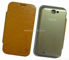 samsung N7100 DC hot shaping leather yellow case