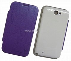 samsung N7100 DC hot shaping leather purple case