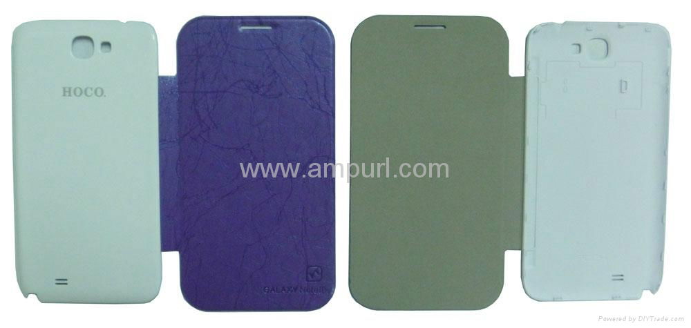samsung N7100 DC hot shaping leather purple case 2