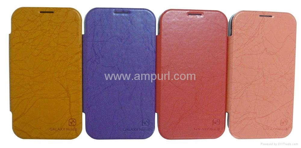 samsung N7100 DC hot shaping leather purple case 3