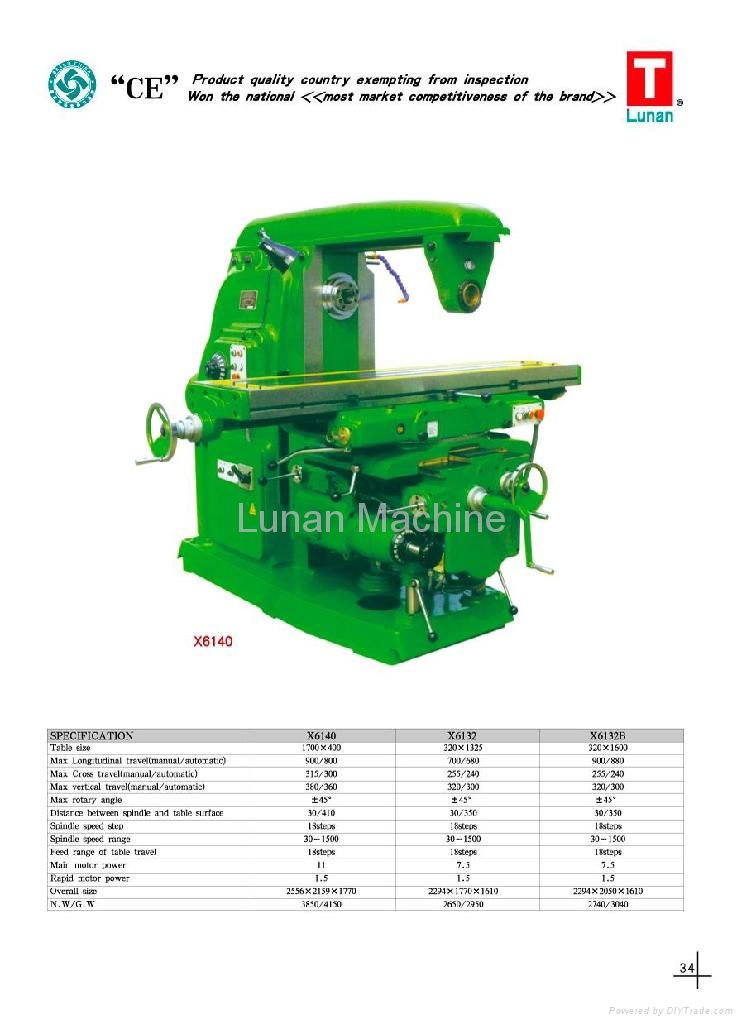 Vertical Knee-type milling machine 5