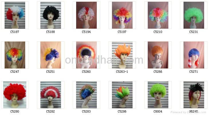 party/carnival /fan wigs 2