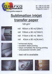 sublimation transfer paper