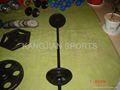 Black plastic barbell